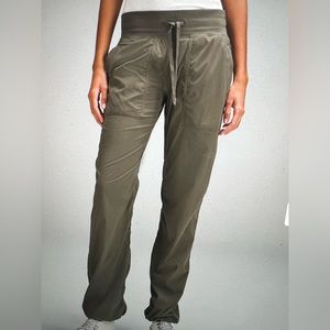 Lululemon full length dance studio pant - olive green size 6
